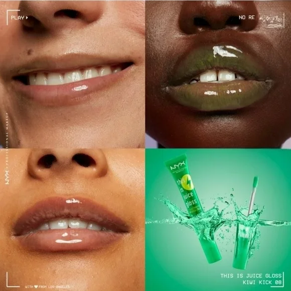 NYX This Is Juice Lip Gloss Electrolyte Infused Kiwi Kick Full Size 0.33oz NWT - Picture 6 of 6